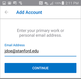 enter your @stanford email address